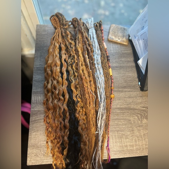 Beautiful Handmade dark autumn dread extentions - Picture 2 of 3